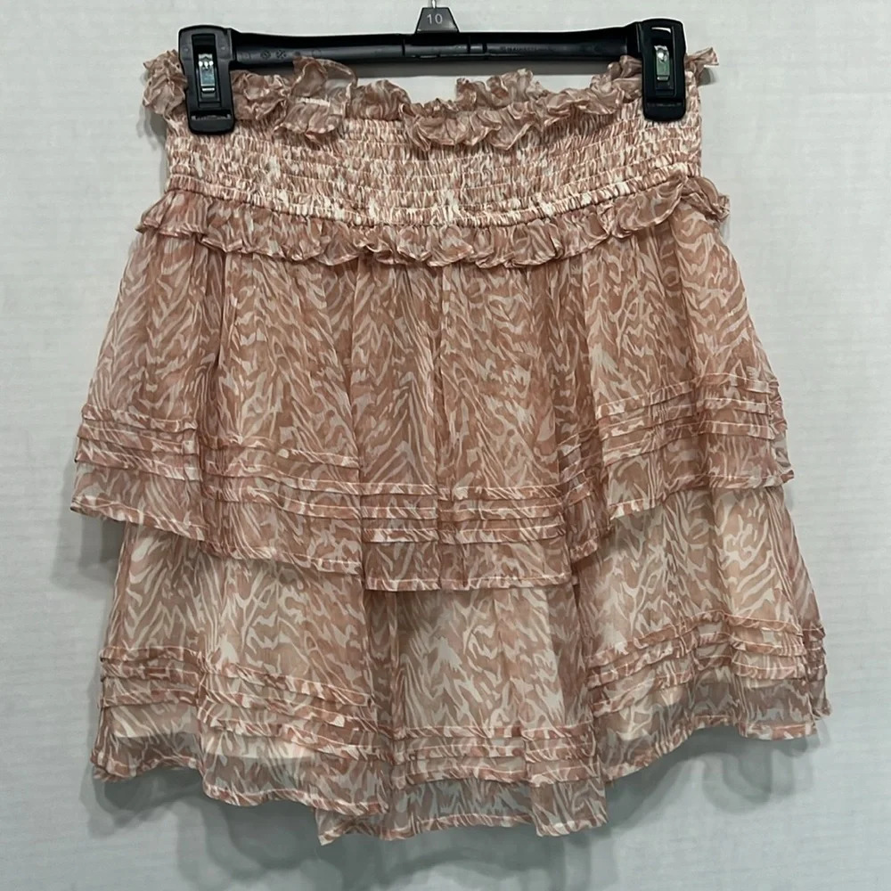 Cellobella Kenna Mini Skirt Desert Rose Ruffle Skirt Size Small - Picture 4 of 4